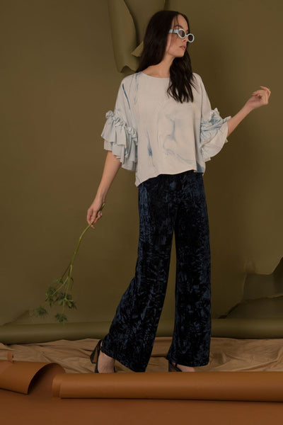 Hand Marbled Ruffle Flounce Top - The Clothing LoungeEdward Mongzar