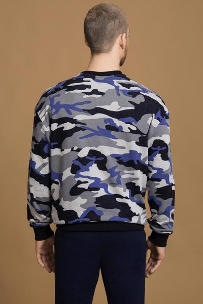 Hawk Blue Camo Print Sweatshirt - The Clothing LoungeDear Deer