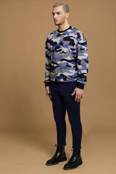 Hawk Blue Camo Print Sweatshirt - The Clothing LoungeDear Deer