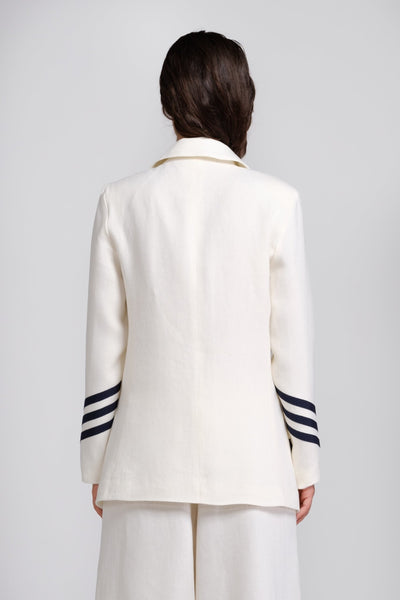 Hemp jacket with sleeve details - The Clothing LoungeTrame di Stile