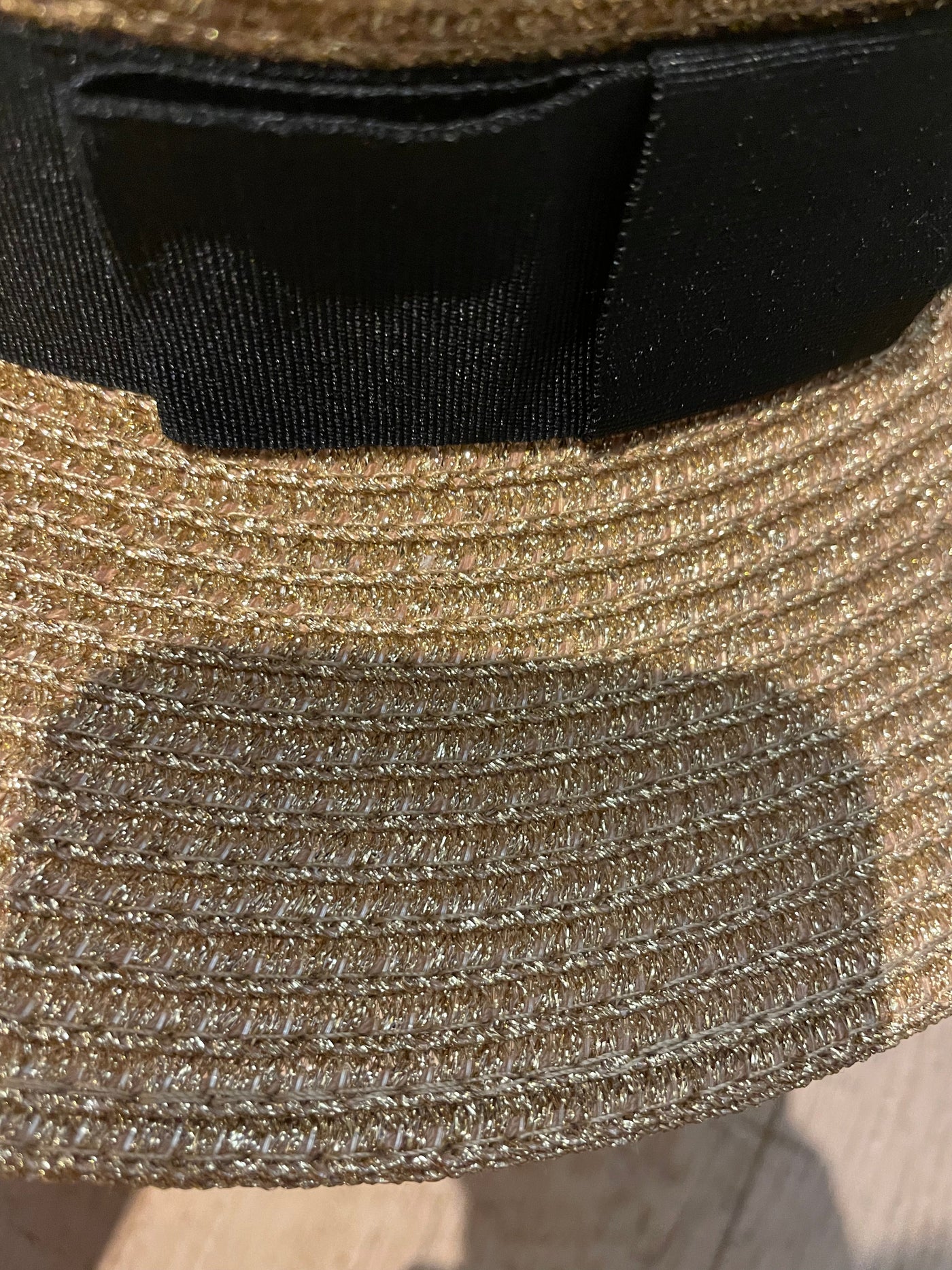 Gold summer hat