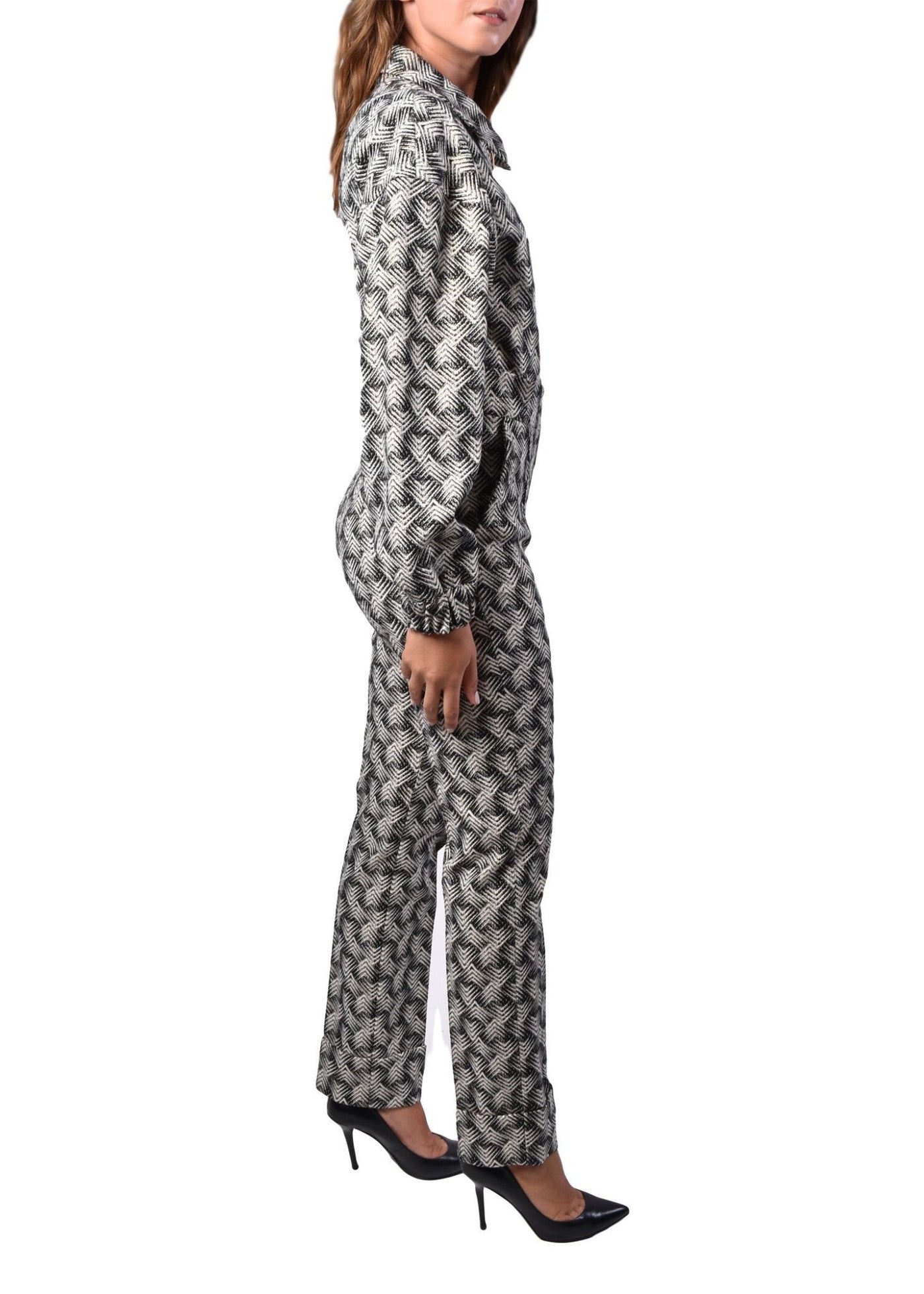 Jacquard Glitter Jumpsuit - The Clothing LoungeNOPIN