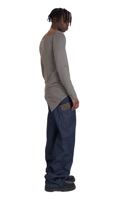 IRREGULAR JERSEY TOP