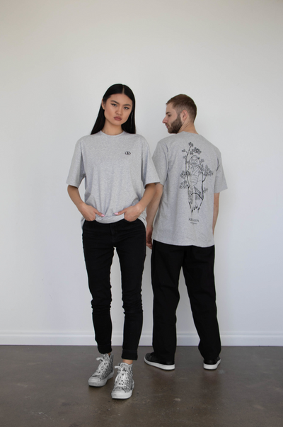 Urban Nature Unisex T-shirt in Grey Marle - Kodama Apparel - The Clothing Lounge