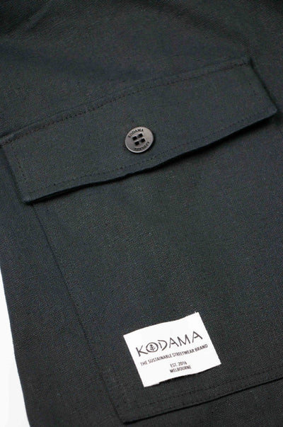 Black Urban Nature Unisex Overcoat - Kodama Apparel - The Clothing Lounge