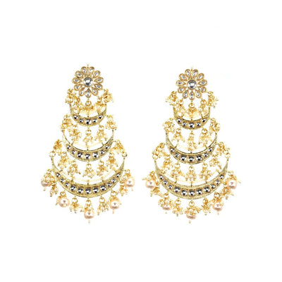Large Cascade Statement Earrings In Gold - The Clothing LoungeSATORI ACCESSORIES