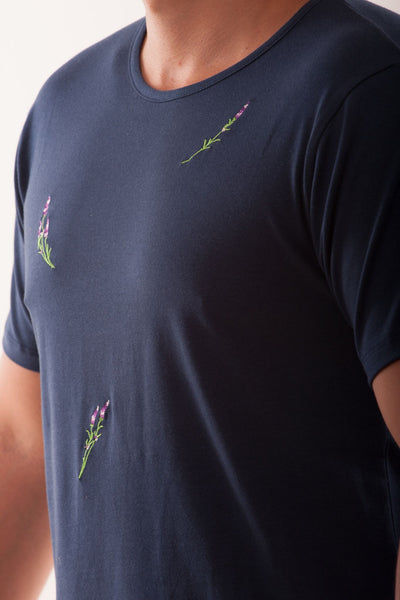 LAVENDER EMBROIDERED TEE - The Clothing LoungeWIINO