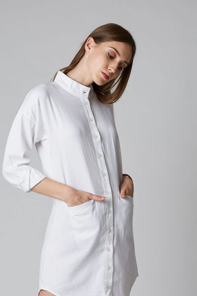 LEDA White Shirt Dress - IMAIMA - The Clothing LoungeIMAIMA