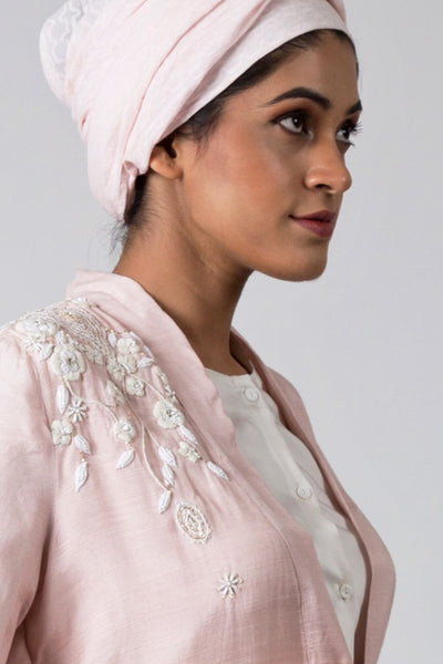 LEYLI Pink Hand Embroidered Kimono - IMAIMA - The Clothing LoungeIMAIMA