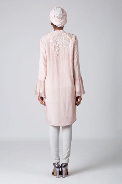LEYLI Pink Hand Embroidered Kimono - IMAIMA - The Clothing LoungeIMAIMA