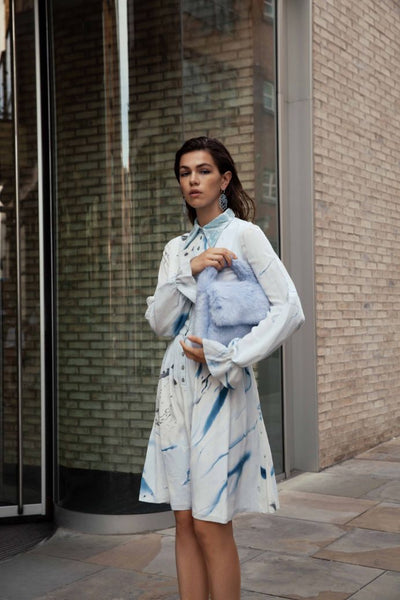 Marbled Button Up Dress - The Clothing LoungeEdward Mongzar