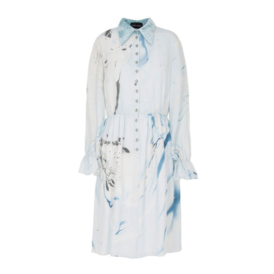 Marbled Button Up Dress - The Clothing LoungeEdward Mongzar