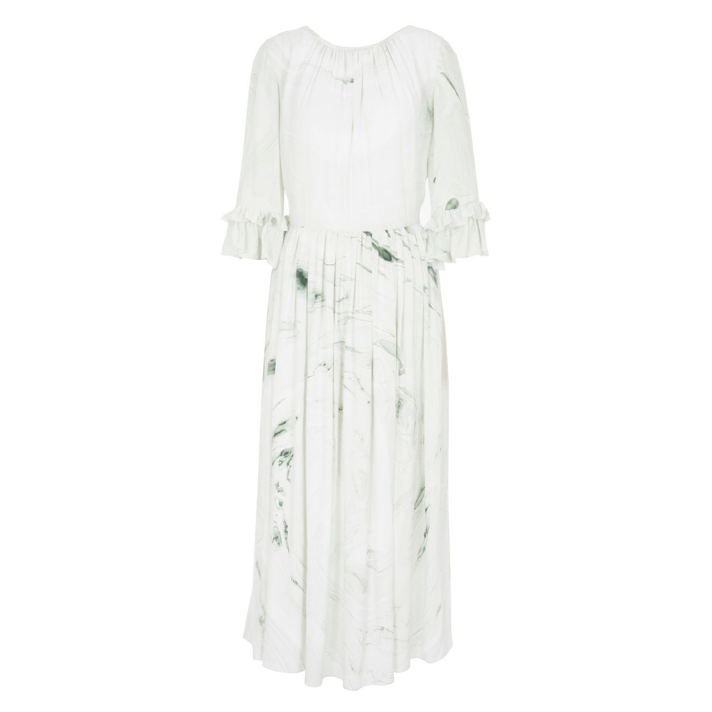 Marbled Gather Dress - The Clothing LoungeEdward Mongzar