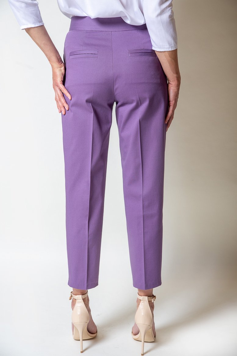 Mauve Cotton Trousers - The Clothing LoungeModa De La Maria