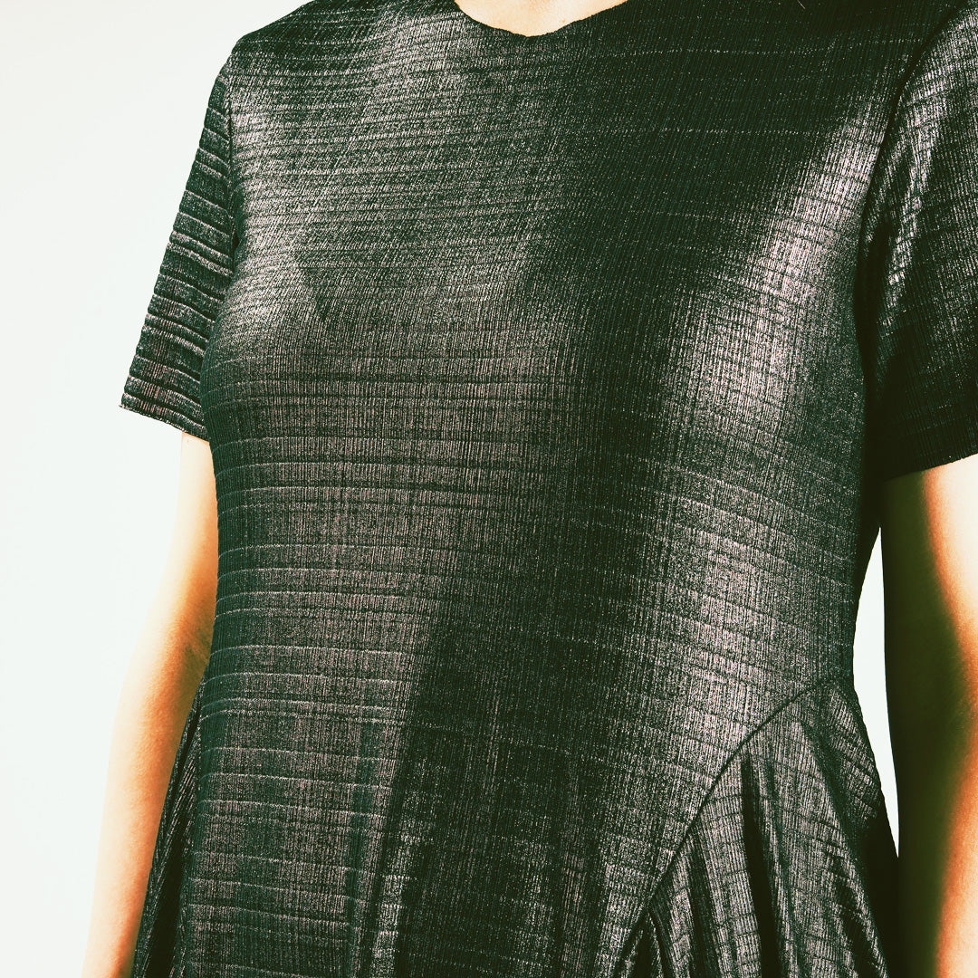 Metallic Tee Dress - Out of Sync Wales - The Clothing Lounge