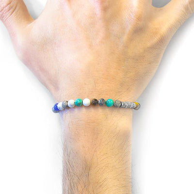 MULTICOLOURED MULTI-GEM ATRATO SILVER AND STONE BRACELET - The Clothing LoungeANCHOR & CREW