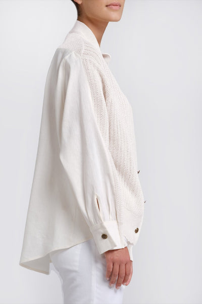 Natural hemp cardigan shirt - The Clothing LoungeTrame di Stile