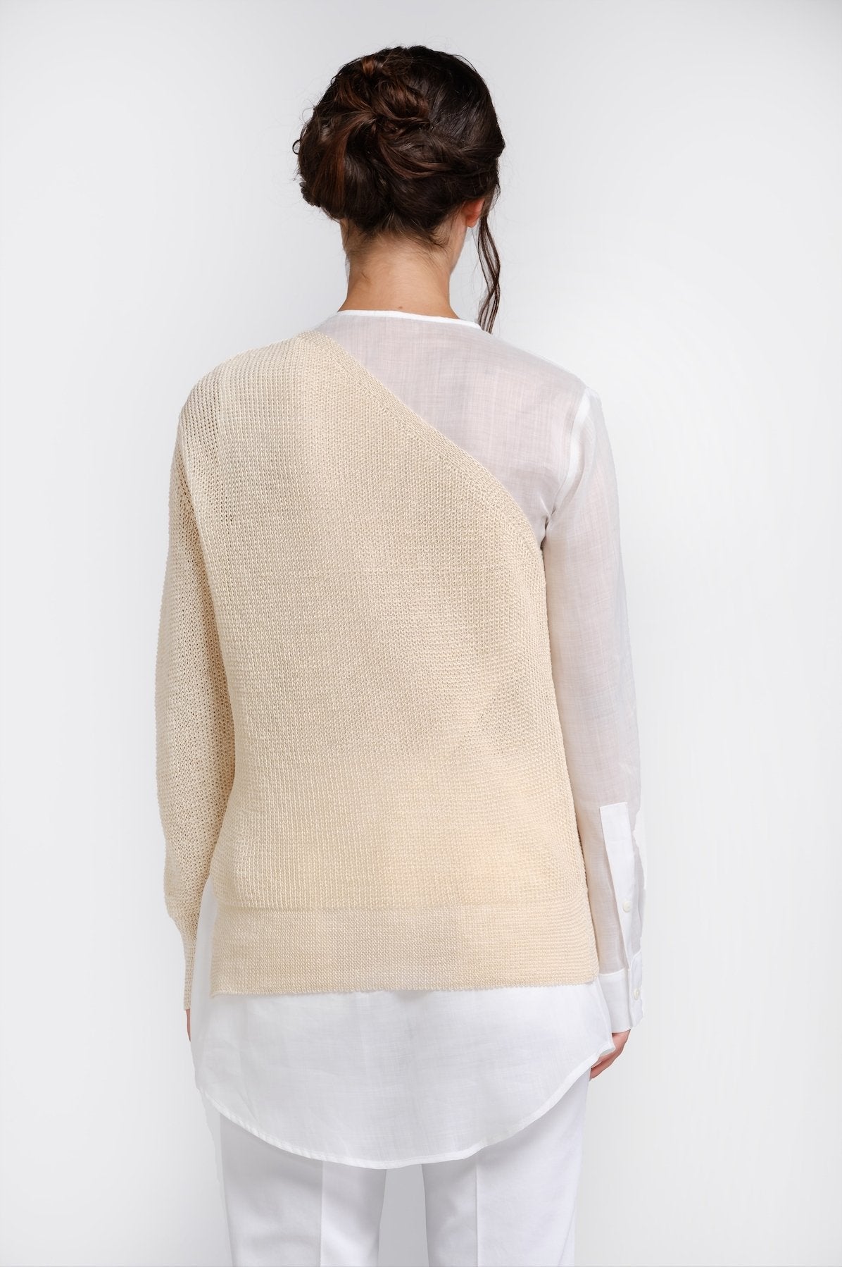Natural hemp sweater shirt - The Clothing LoungeTrame di Stile