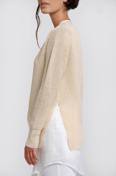 Natural hemp sweater shirt - The Clothing LoungeTrame di Stile