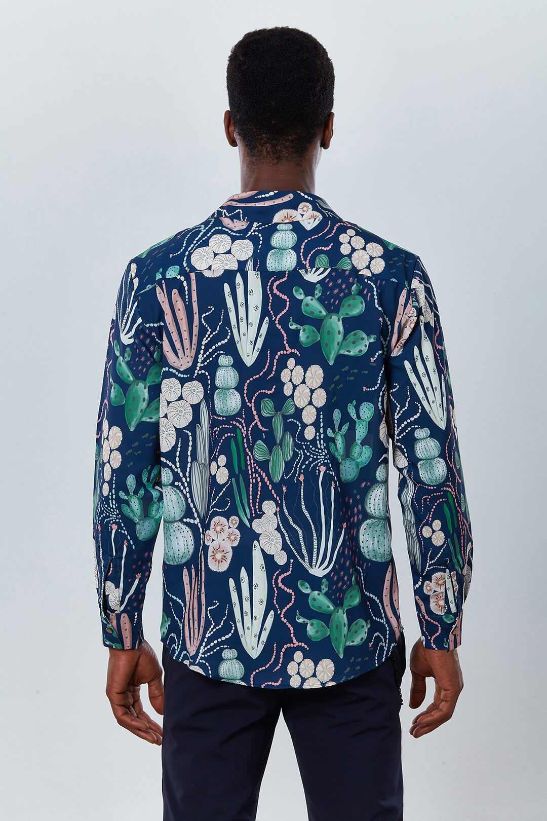 Navy Cactus Long Sleeve Shirt - Dear Deer - The Clothing LoungeDear Deer