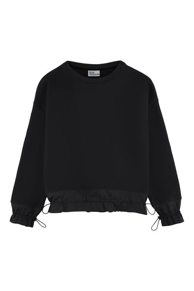 Organic Cotton Sweatshirt with Ruffled Details - The Clothing LoungeDear Freedom