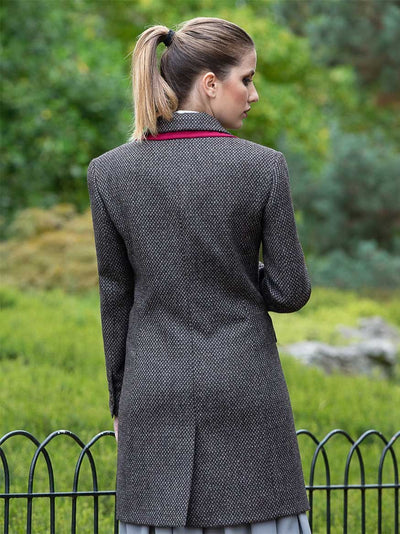 Organic Tweed Brown Coat - The Clothing LoungeModa De La Maria