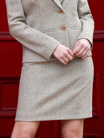 Organic Tweed Cream Skirt - The Clothing LoungeModa De La Maria