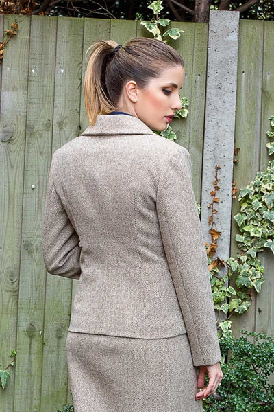Organic Tweed Wool Cream Jacket - The Clothing LoungeModa De La Maria