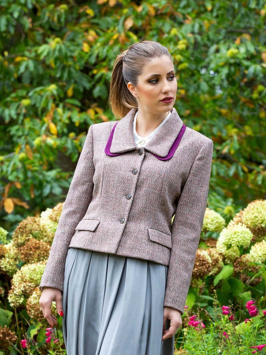 Organic tweed wool granite Jacket - The Clothing LoungeModa De La Maria