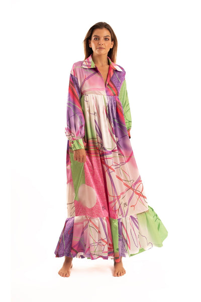 Printed Long NOPIN Dress - The Clothing LoungeNOPIN
