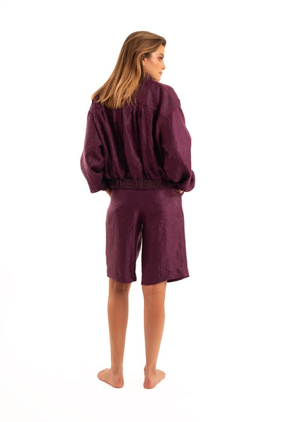 Purple Bomber Jacket - The Clothing LoungeNOPIN