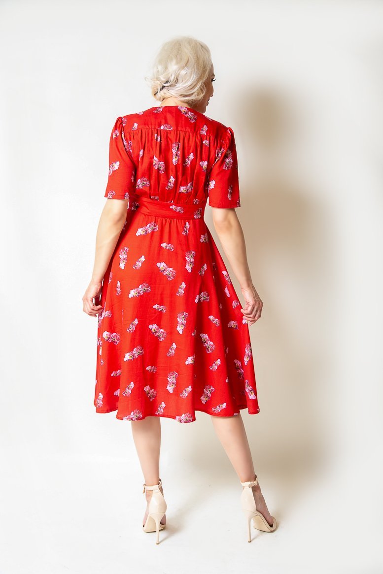 Red Cotton Dress - The Clothing LoungeModa De La Maria