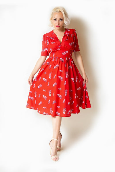Red Cotton Dress - The Clothing LoungeModa De La Maria