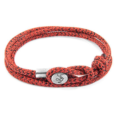 RED NOIR DUNDEE SILVER AND ROPE BRACELET - The Clothing LoungeANCHOR & CREW