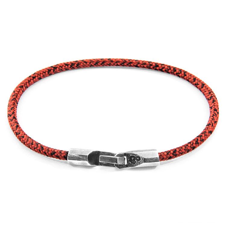 RED NOIR TALBOT SILVER AND ROPE BRACELET - The Clothing LoungeANCHOR & CREW