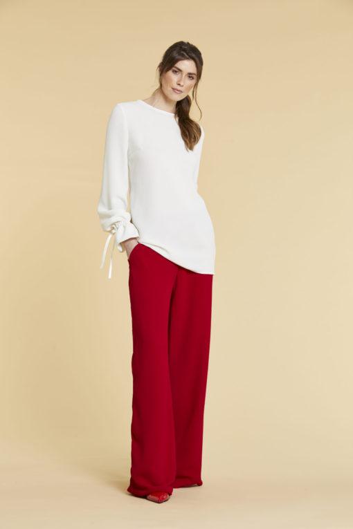 Red Wide Leg Trousers - The Clothing LoungeSinclair London