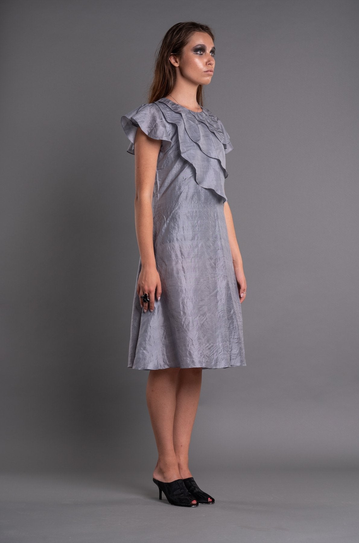 Side Ways Ruffle Dress - Dag Dai - The Clothing LoungeDag Dai