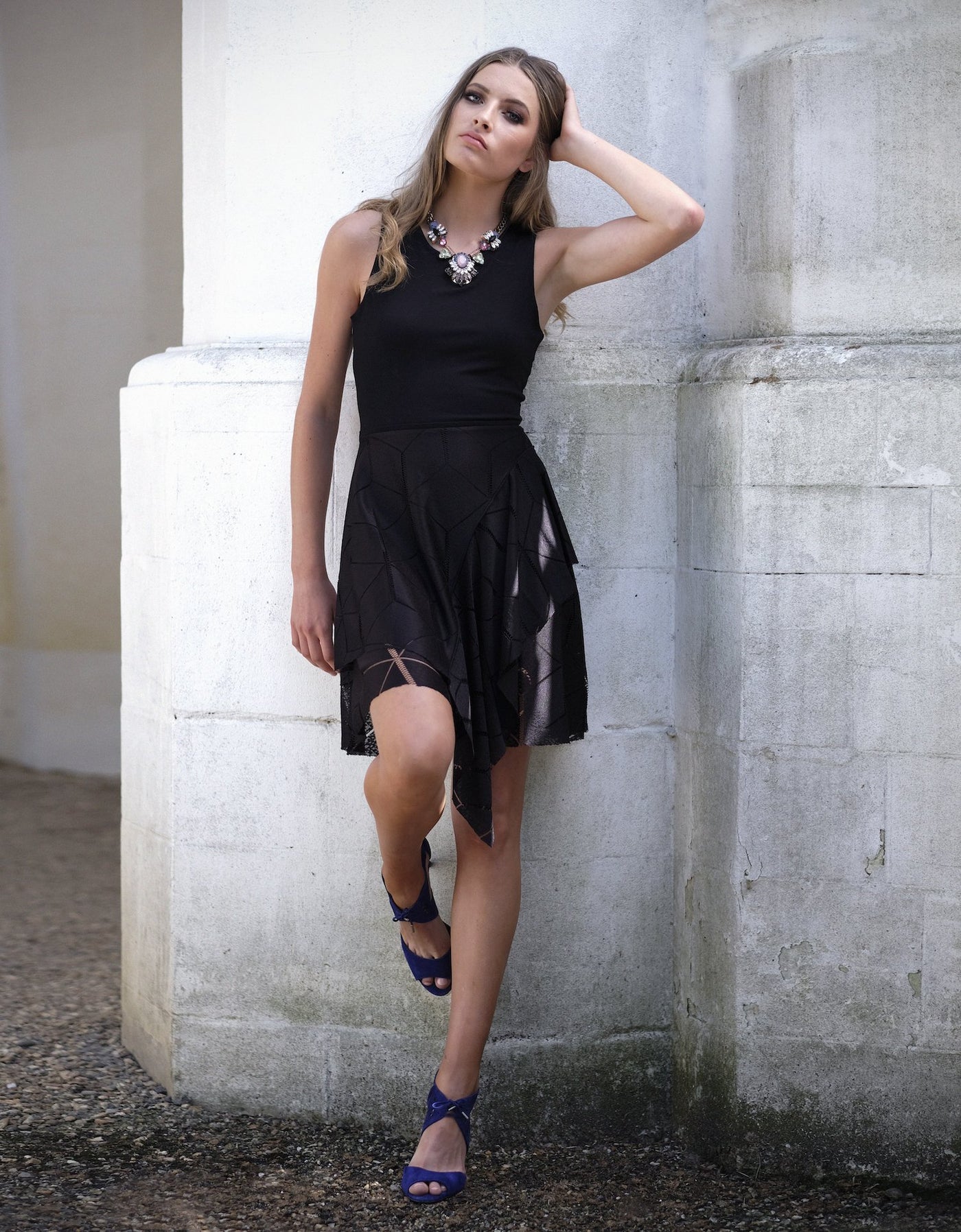 Sienna - Black Jersey-Lace Dress - The Clothing LoungeArzu Kara