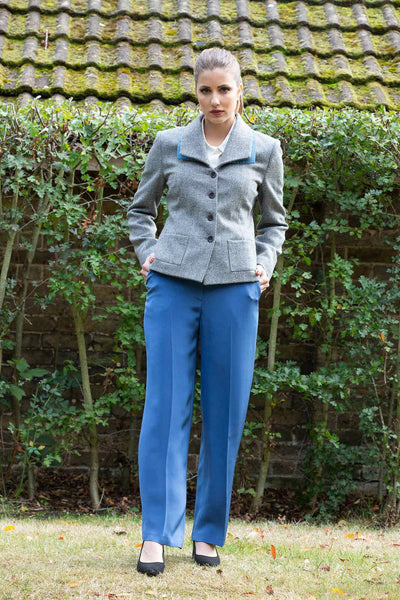 Silk Blue Trousers - The Clothing LoungeModa De La Maria