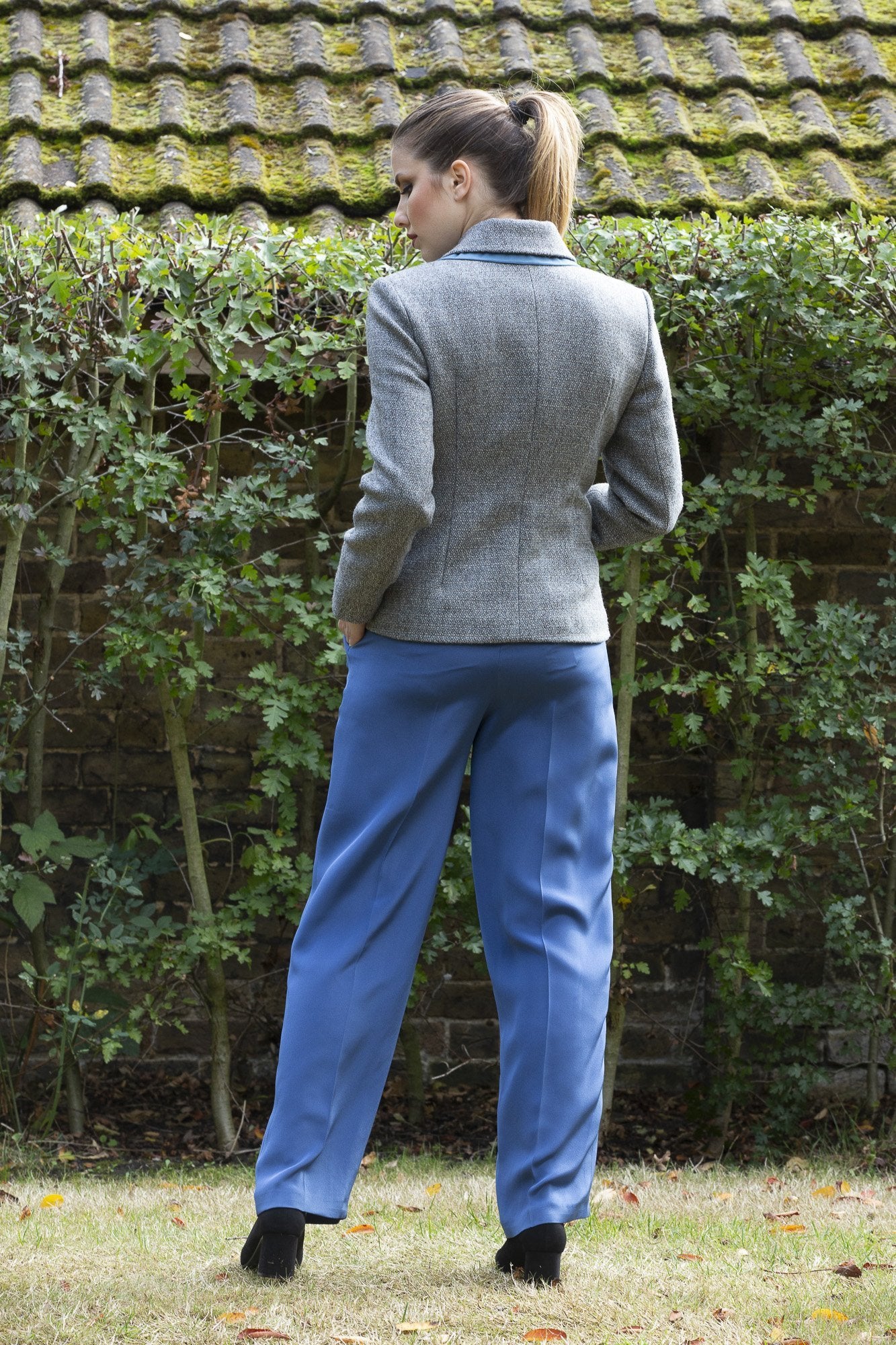 Silk Blue Trousers - The Clothing LoungeModa De La Maria