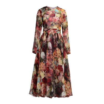 Silk dress "Flora" - The Clothing Lounge Matsour'i