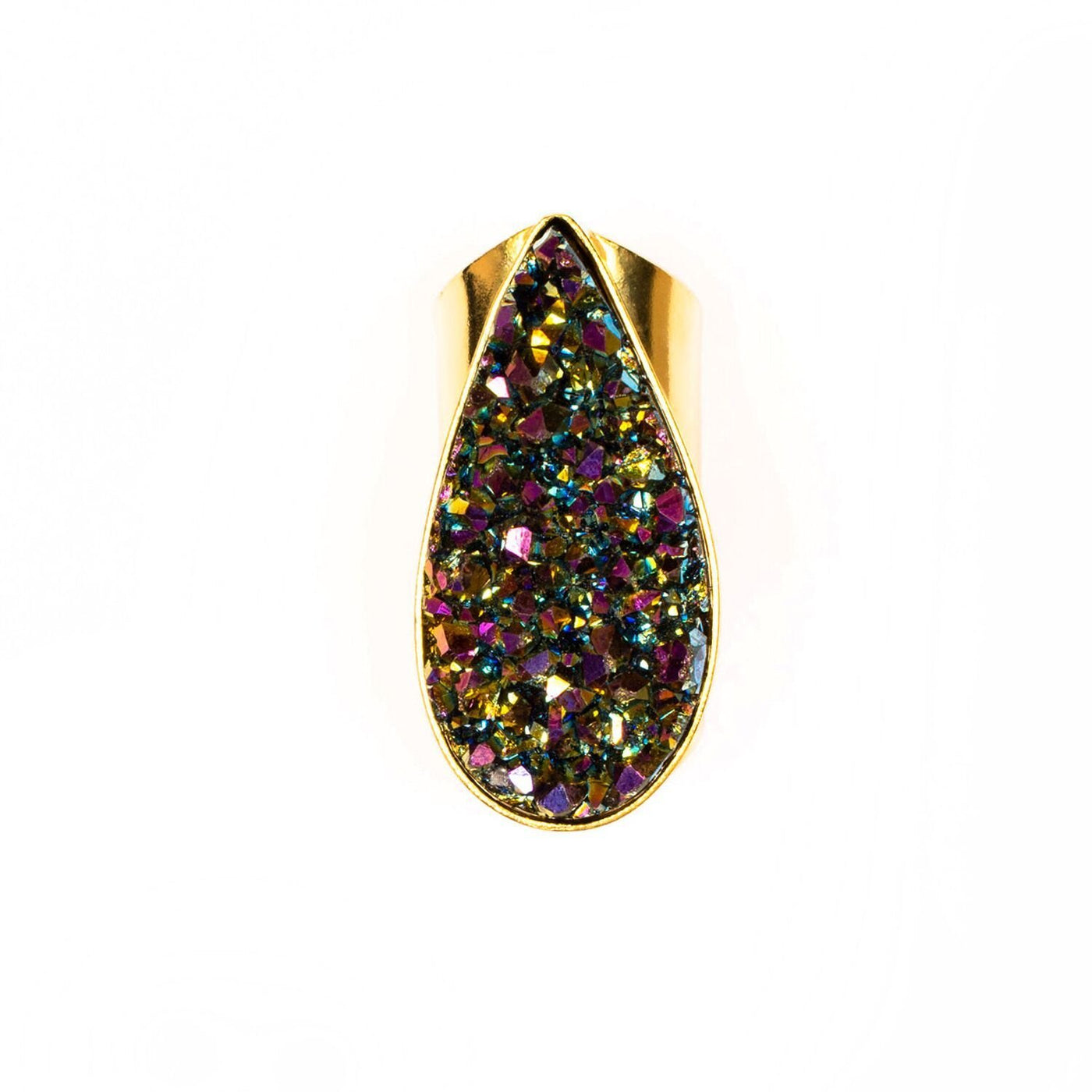 Steffy Metallic Druzy Gemstone Wire Ring - The Clothing LoungeTiana Jewel