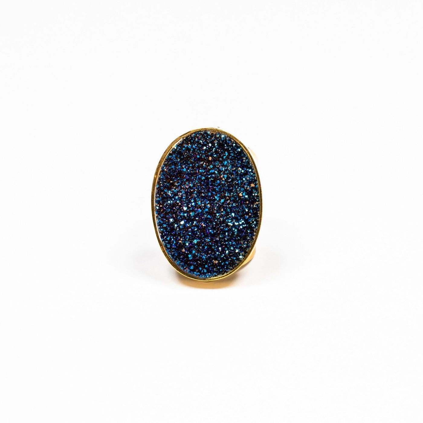 Steffy Rainbow Metallic Gemstone Oval Shape Cuff Ring - The Clothing LoungeTiana Jewel