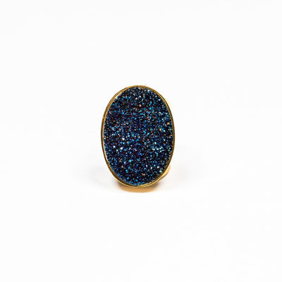 Steffy Rainbow Metallic Gemstone Oval Shape Cuff Ring - The Clothing LoungeTiana Jewel