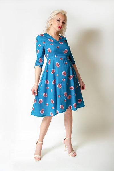 Turquoise Cotton Dresses - The Clothing LoungeModa De La Maria