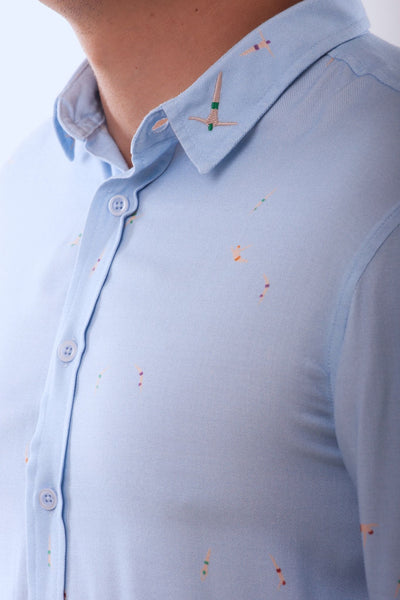Viscose Printed Diver Shirt - The Clothing LoungeWIINO
