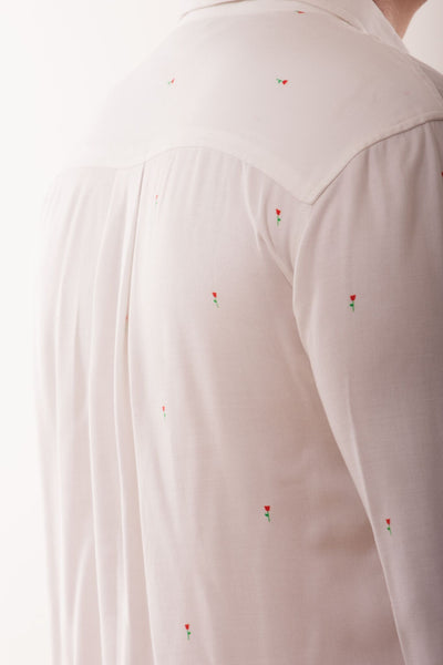 Viscose Printed Roses Shirt - The Clothing LoungeWIINO