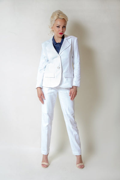 White Cotton Jacket - The Clothing LoungeModa De La Maria