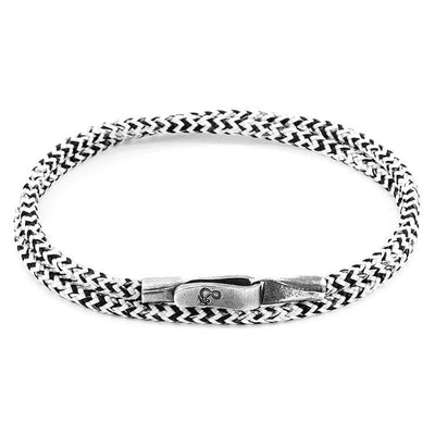 WHITE NOIR LIVERPOOL SILVER AND ROPE BRACELET - The Clothing LoungeANCHOR & CREW