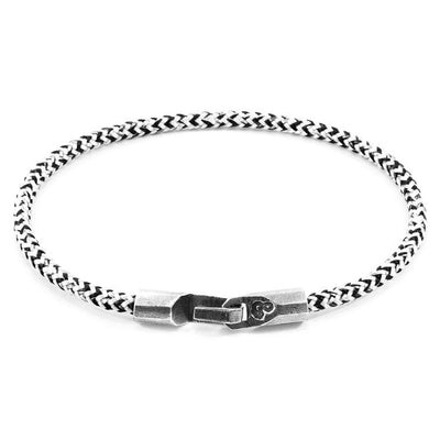 WHITE NOIR TALBOT SILVER AND ROPE BRACELET - The Clothing LoungeANCHOR & CREW
